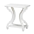 Baxton Studio Cianna Classic Wood End Table, 24”H x 22”W x 15”D, White