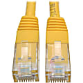 Tripp Lite Cat6 Cat5e Gigabit Molded Patch Cable RJ45 M/M 550MHz Yellow 1ft 1' - 128 MB/s - Patch Cable - N200001YW 1 thumbnail image