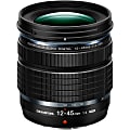 Olympus M.ZUIKO DIGITAL - 12 mm to 45 mm - f/22 - f/4 - Zoom Lens for Olympus 4/3 - Designed for Digital Camera - 58 mm Attachment - 0.25x Magnification - 3.8x Optical Zoom - 2.8" Length - 2.5" Diameter - Black