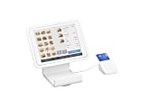 Square Stand With Contactless And Chip For Apple® iPad®, iPad® Pro 9.7", iPad® Air 2, And iPad® Air, Glossy White