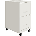 LYS SOHO 18"D Vertical 2-Drawer Mobile File Cabinet, White , 1 Each