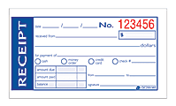Adams® Write N' Stick Receipt Book, 2 3/4" x 5 3/8", 2-Part, Book Of 50 Sets 1 thumbnail image