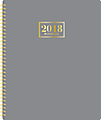 Cambridge® Senzo Work-Style 14-Month Weekly/Monthly Planner, 9" x 11", Gray, November 2017 to December 2018 (CRW62907-18)