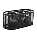 Rolodex® Mesh Oval Pencil Cup And Organizer, 3 7/8"H x 4 1/2"W x 9 5/16"D, Black 1 thumbnail image