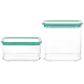 Martha Stewart 2-Piece Stackable Container Set, 6"H x 6"W x 6-1/2"D