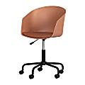 South Shore Flam Plastic Mid-Back Swivel Chair, Burnt Orange/Black 1 thumbnail image