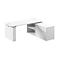 Stratus 72W x 30D Electric Height Adjustable Standing Desk with Storage, White, Standard Delivery 1 thumbnail image