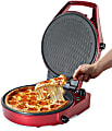 Commercial Chef Multifunction Pizza Maker And Indoor Grill, Red