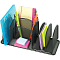 Safco® Onyx Deluxe Steel Desktop Organizer, 12 5/8"H x 4 5/16"W x 4 5/16"D, Black 1 thumbnail image