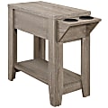 Monarch Specialties Jacquelyne Accent Table, 24"H x 12"W x 28-3/4"D, Dark Taupe