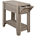 Monarch Specialties Jacquelyne Accent Table, 24"H x 12"W x 28-3/4"D, Dark Taupe 1 thumbnail image
