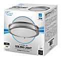 Euri 12" Indoor Round LED Ceiling Light Fixture, Dimmable, 1,260 Lumens, 16 Watts, 3000K, Brushed Nickel/Frosted Plastic, Case of 1 Each