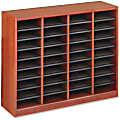 Safco E-Z Stor Light Wood Literature Organizers - 750 x Sheet - 36 Compartment(s) - Compartment Size 3" x 9" x 11" - 32.5" Height x 40" Width x 11.8" Depth - 80% - Cherry - Fiberboard, Hardboard, Wood - 1 / Each