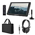 Trexonic Portable Rechargeable 14" LED TV With Amplified Antenna, Carry Bag And Headphones, Black, 995117419M 1 thumbnail image