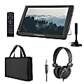 Trexonic Portable Rechargeable 14" LED TV With Amplified Antenna, Carry Bag And Headphones, Black, 995117419M