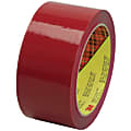 Scotch® 373 Carton-Sealing Tape, 3" Core, 2" x 55 Yd., Red, Pack Of 36