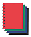 Office Depot® Brand Poly Cover Wirebound Notebook, 4" x 5 1/2", 1 Subject, Wide Ruled, 200 Sheets, Assorted Colors (No Color Choice)