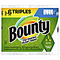 Bounty Select-A-Size 2-Ply Triple-Roll Paper Towels, 5-7/8" x 11", White, 135 Sheets Per Roll, Pack Of 2 Rolls