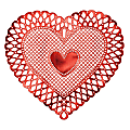 Amscan Heart Vinyl Valentine's Day Placemats, 15" x 16-3/4", Red, Pack Of 4 Placemats 1 thumbnail image