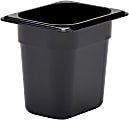 Cambro H-Pan High-Heat GN 1/8 Food Pans, 6"H x 5-3/16"W x 6-5/16"D, Black, Pack Of 6 Pans 1 thumbnail image