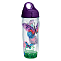 Tervis American Cancer Society Butterflies Water Bottle With Lid, 24 Oz, Clear