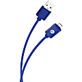 Mizco Micro-USB/USB Data Transfer Cable - 6 ft Micro-USB/USB Data Transfer Cable - First End: Micro USB - Second End: USB - Blue - 1 1 thumbnail image