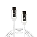 Limitless Innovations CableLinx Elite USB-C To USB-C Charge And Sync Braided Cable, White, USBC-C72-002-GC