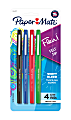 Paper Mate® Flair® Porous-Point Pens, Medium Point, 0.7 mm, Assorted Ink Colors, Pack Of 4 Pens 1 thumbnail image