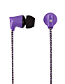 Ativa™ Plastic Earbud Headphones With Braided Cable, Purple, 1258-1 1 thumbnail image