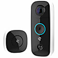 Toucan Wireless Video Doorbell PRO With Radar Motion Detection, 2-3/4”H x 6-1/4”W x 6-1/2”D, White