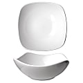 International Tableware Quad Square Fine Porcelain Bowls, 46 Oz, White, Pack Of 12 Bowls