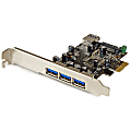 StarTech.com 4 Port PCI Express USB 3.0 Card - 3 External and 1 Internal - Add four USB 3.0 ports - three external and one internal port - to your computer - 4 Port PCIe USB 3.0 Card