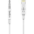Belkin 3.5 mm Audio Cable With Lightning Connector - 3 ft Lightning/Mini-phone Audio/Data Transfer Cable  - AV10172BT03WHT 1 thumbnail image