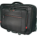 Mobile Edge Travel/Luggage Case for 13" to 17.3" iPhone Notebook - Black, Red - 1680D Ballistic Nylon Body - Trolley Strap, Telescoping Handle, Handle - 14" Height x 18" Width x 10" Depth