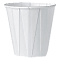 Solo® Pleated Paper Cups, White, Box Of 100