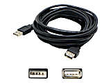 AddOn 6.0ft USB 2.0 (A) to USB 2.0 (A) Extension Cable - USB extension cable - USB (F) to USB (M) - USB 2.0 - 6 ft - black