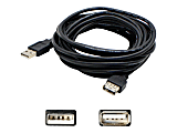 AddOn 6.0ft USB 2.0 (A) to USB 2.0 (A) Extension Cable - USB extension cable - USB (F) to USB (M) - USB 2.0 - 6 ft - black 1 thumbnail image