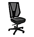 Sitmatic GoodFit Mesh Synchron High-Back Chair, Black Polyurethane/Black