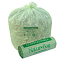 StalkMarket 0.8 Mil Compostable Trash Liners, 55 Gallons, Green, Pack Of 100 Bags 1 thumbnail image