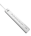 APC® Essential SurgeArrest 7-Outlet Surge Protector, 6' Cord, White/Gray, PE76WG