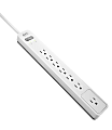 APC® Essential SurgeArrest 7-Outlet Surge Protector, 6' Cord, White/Gray, PE76WG 1 thumbnail image