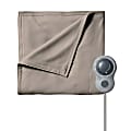 Sunbeam Full-Size Electric Fleece Heated Blanket, 72” x 84”, Mushroom 1 thumbnail image