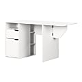 South Shore Crea 57"W Expandable Craft Table, Pure White