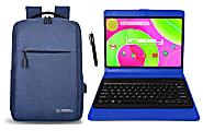 Linsay® Octa Core Wi-Fi Tablet, 12”, 8GB Memory, 256GB Storage, Android 14, With Blue Keyboard Case, Compact Backpack And Pen Stylus 1 thumbnail image