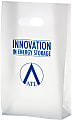 Custom Promotional Frosted Die-Cut Tote, 7" x 12" x 3 1/2" 1 thumbnail image