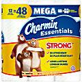 Charmin® Essentials® Strong 1-Ply Mega Roll Toilet Paper, 451 Sheets Per Roll, Pack Of 12 Rolls