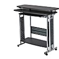 Safco Scoot Standing Height Desk - Box 2 of 2 - Laminated Rectangle, Black Top - 47.25" Table Top Width x 20" Table Top Depth - 43.25" Height - Assembly Required 1 thumbnail image