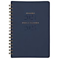 2024-2025 AT-A-GLANCE® Signature Collection Academic Weekly/Monthly Planner, 5" x 8”, Navy, July To July, YP200A20