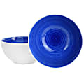 Gibson Home Crenshaw 2-Piece Bistro Bowl Set, 7", Blue/White 1 thumbnail image