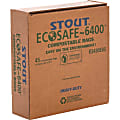 Stout® By Envision™ EcoSafe-6400 Bags, 13 Gal, 0.85 Mil, 24" X 30", Green, 45/Box ; | Rock International Distributors